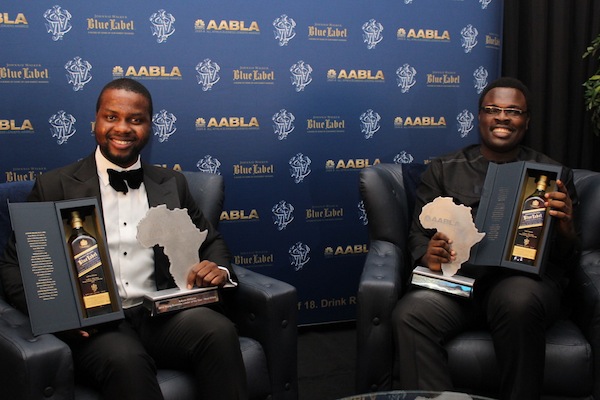 Chude Jideonwo and partner, Adebola Williams at the All African Business Leaders Awards last year 