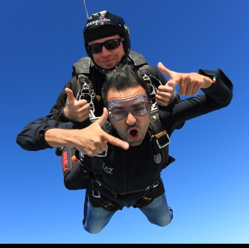 Mara Group founder Ashish Thakkar skydiving